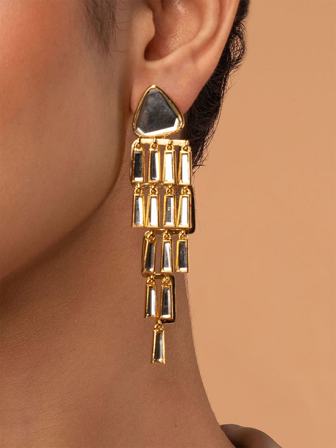 

Isharya Contemporary Drop Earrings, Gold