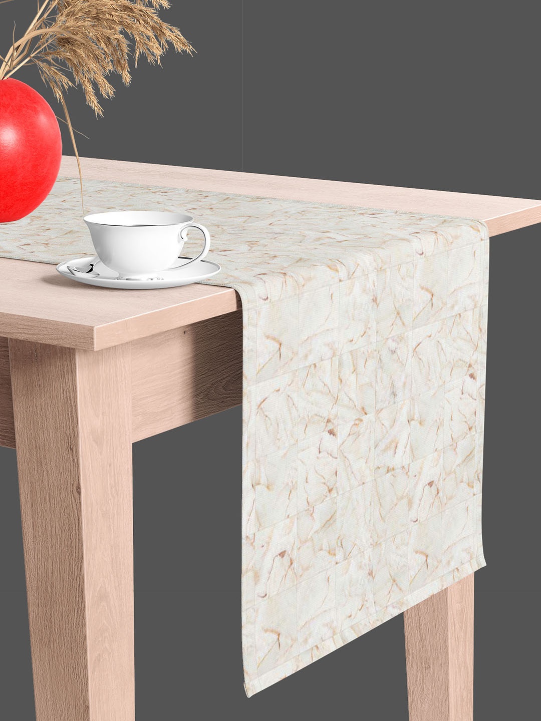 

ArtzFolio Beige Velvet Dining Center Table Runner
