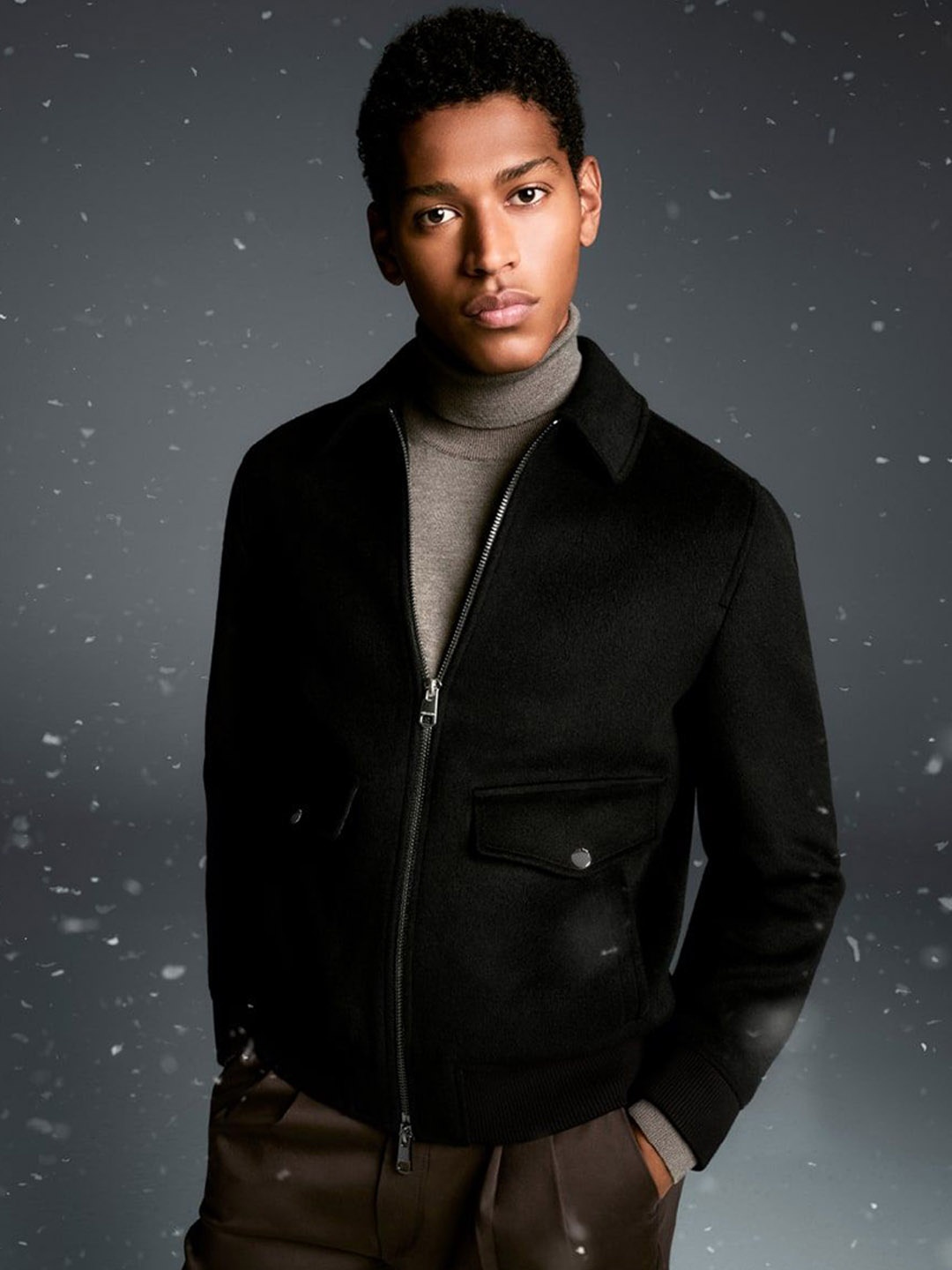 

Marks & Spencer Men Checked Longline Tailored Jacket, Black