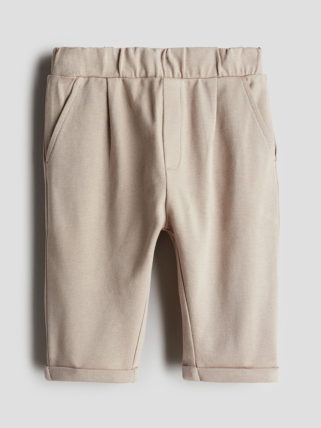 

H&M Infants Boys Cotton Jersey Trousers, Beige