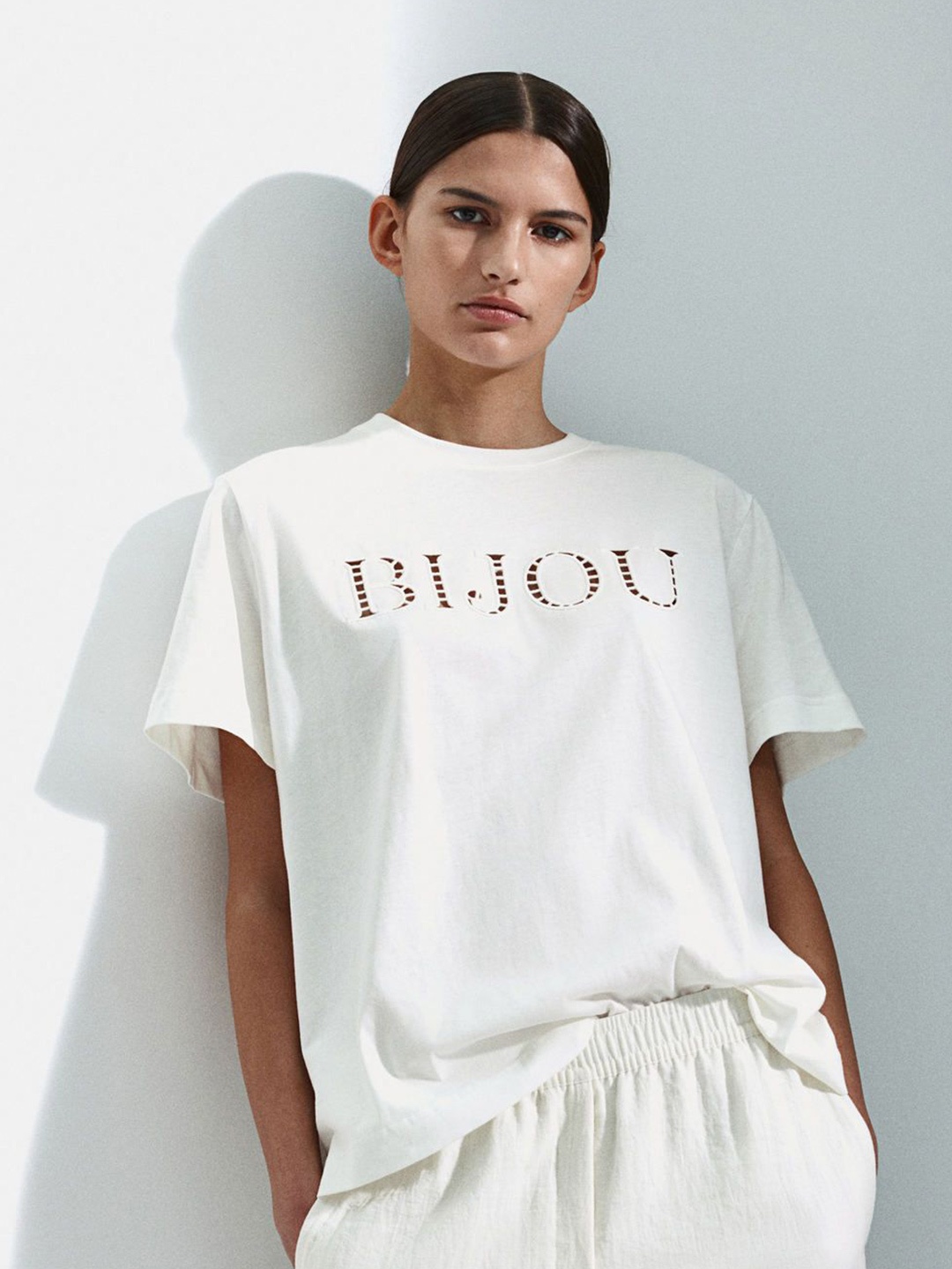 

H&M Pure Cotton T-Shirt, White