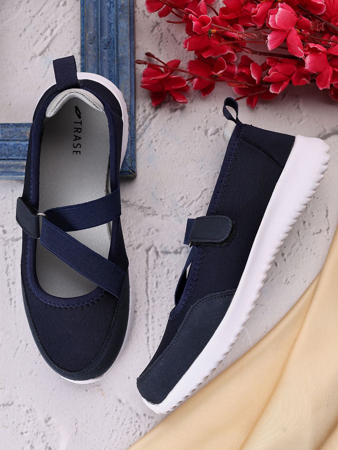 

TRASE Women Ballerinas Flats, Navy blue