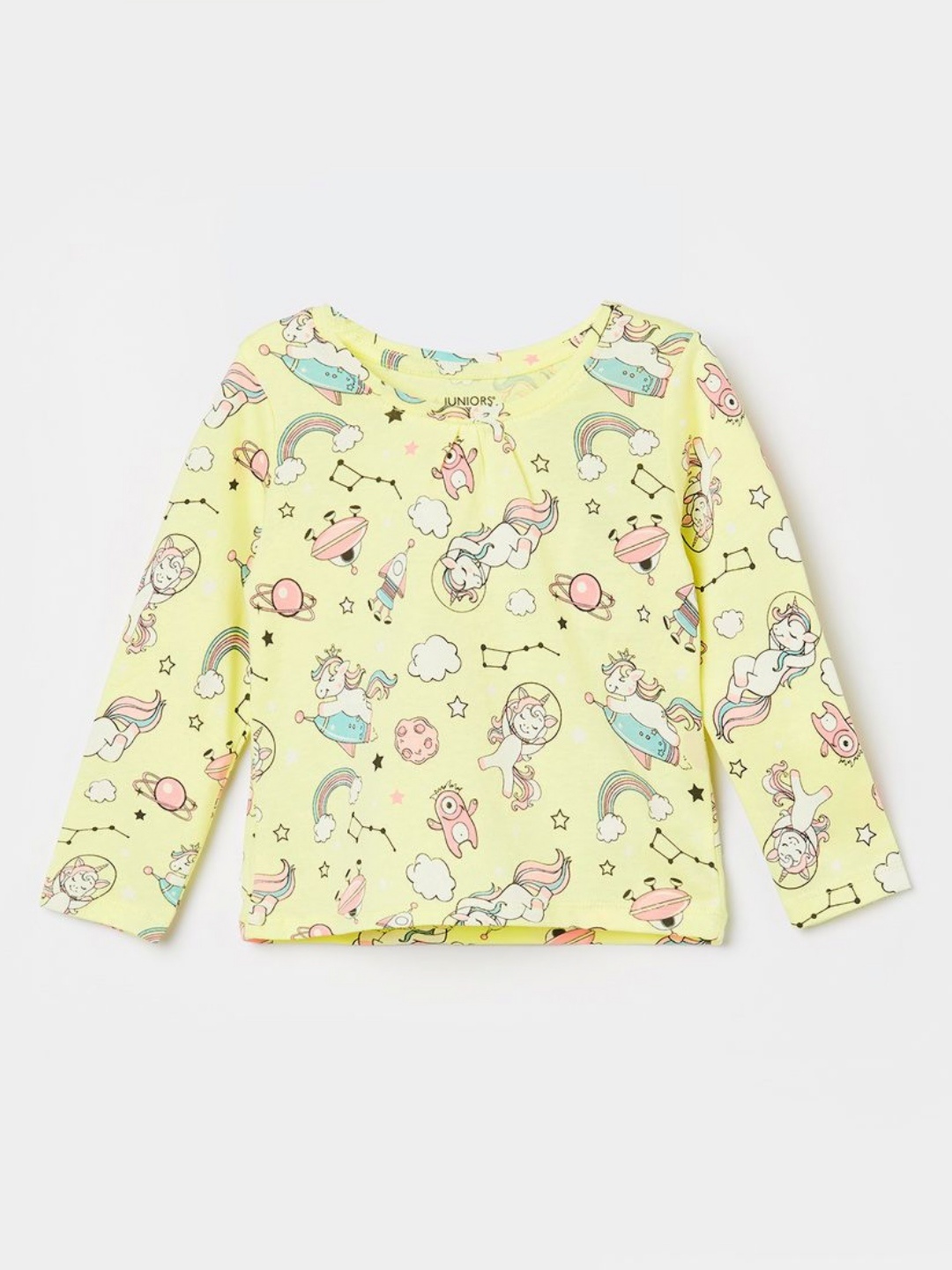 

Juniors by Lifestyle Girls Printed T-shirt, Yellow