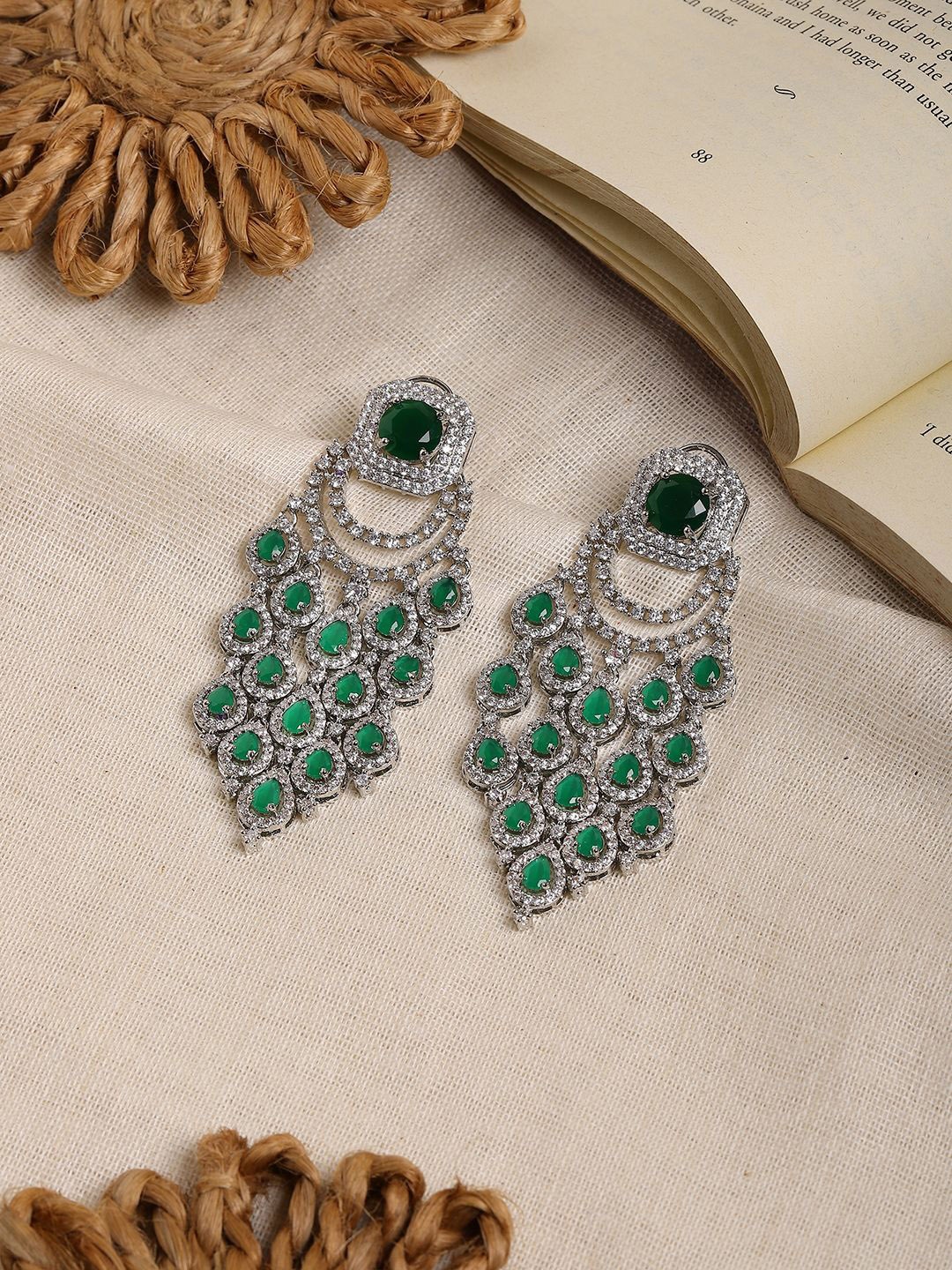 

RITU SINGH Contemporary Drop Earrings, Green