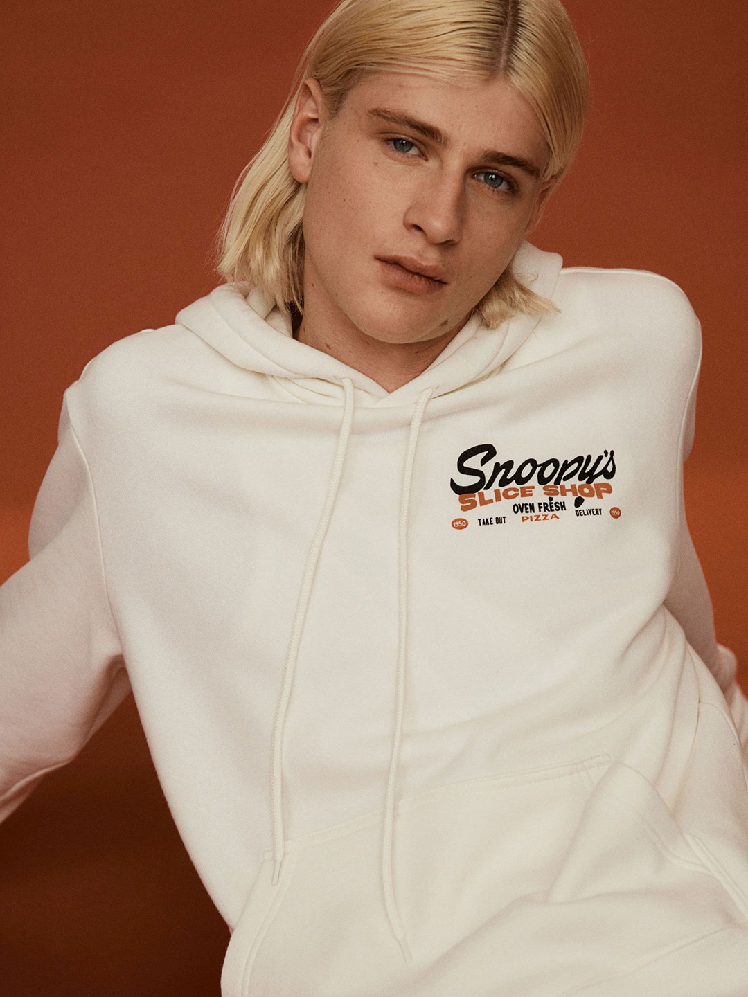 

H&M Printed Hoodie, White