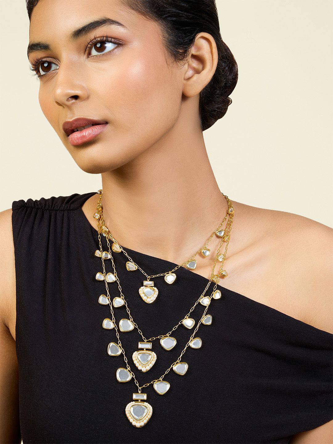 

Isharya Brass Gold-Plated Layered Necklace