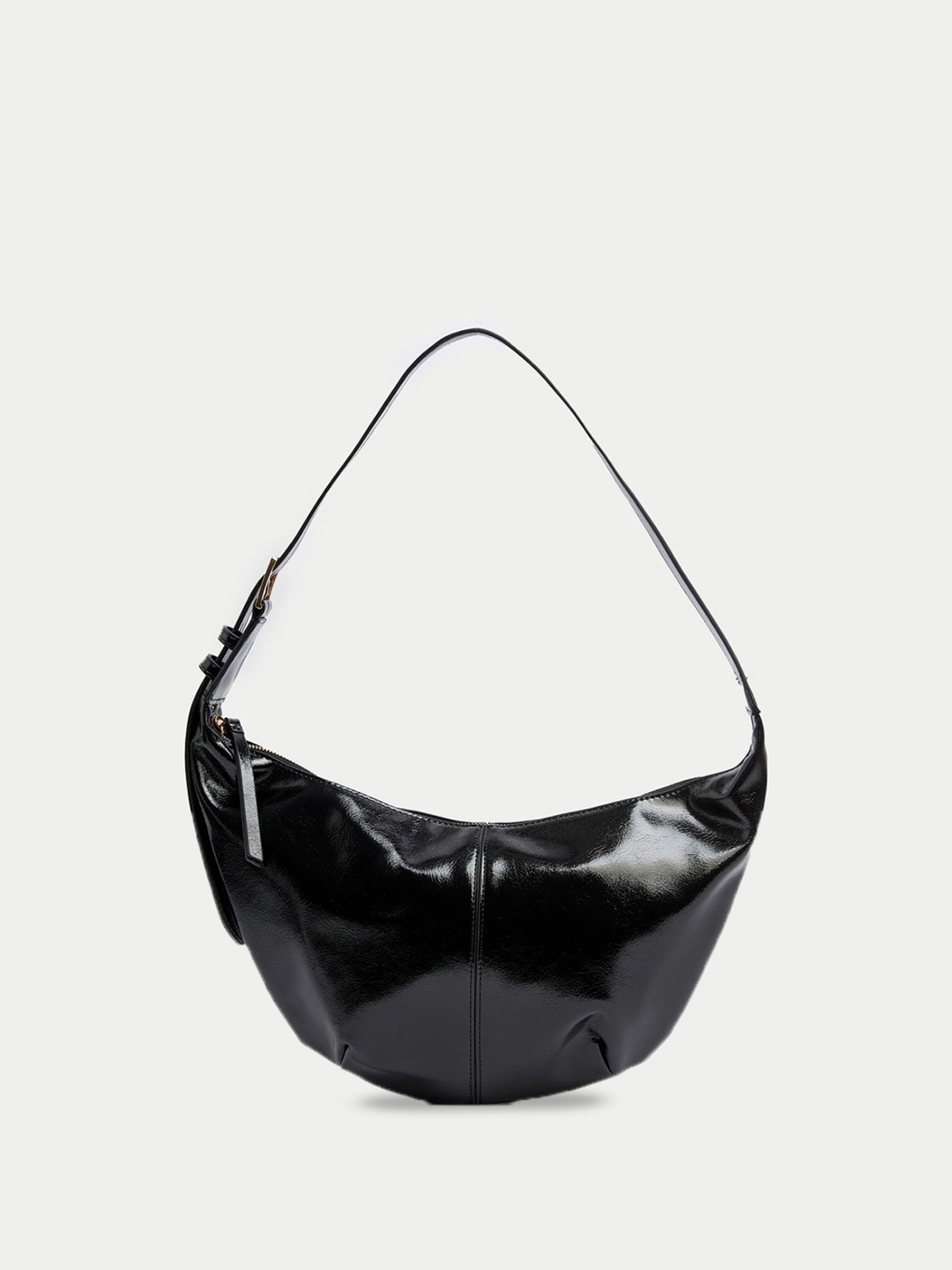 

Marks & Spencer Leather Half Moon Hobo Bag, Black