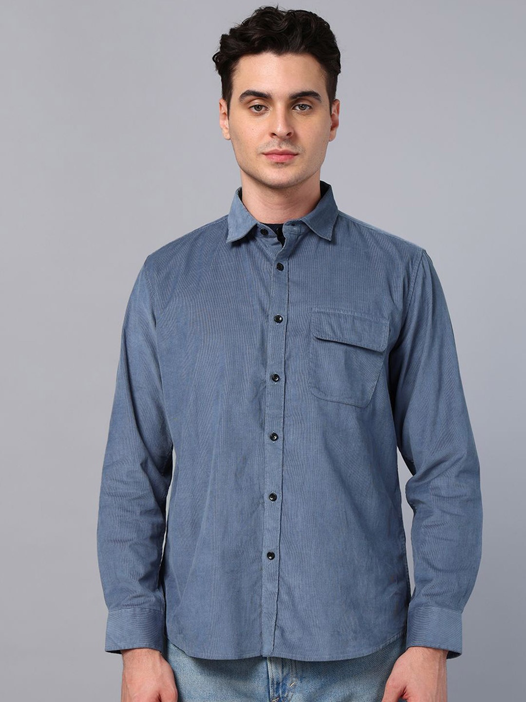 

Slowave Men Relaxed Opaque Casual Shirt, Blue