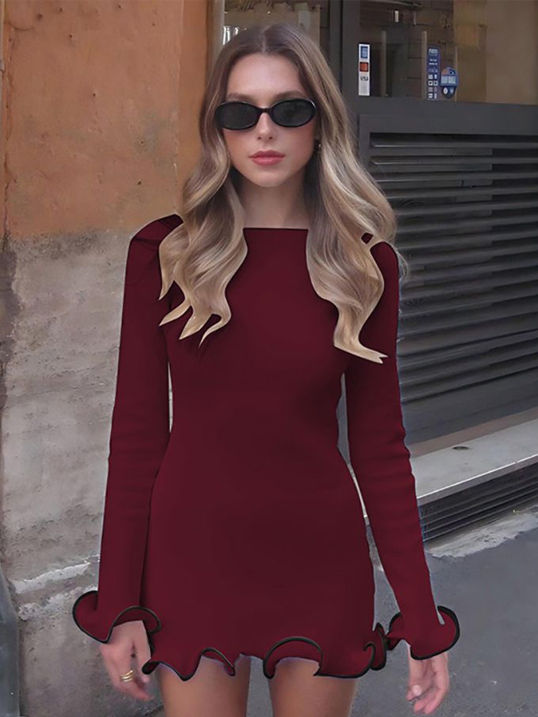 

StyleCast x Revolte Bodycon Dress, Maroon