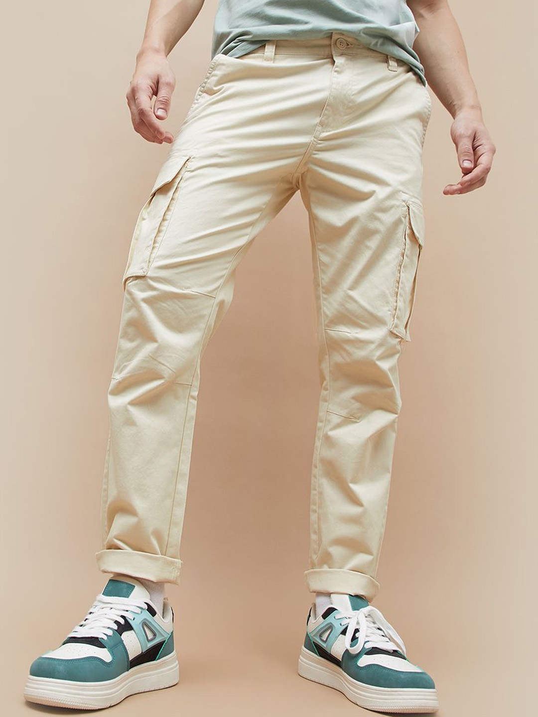 

Forca Men Cargos Trousers, Beige