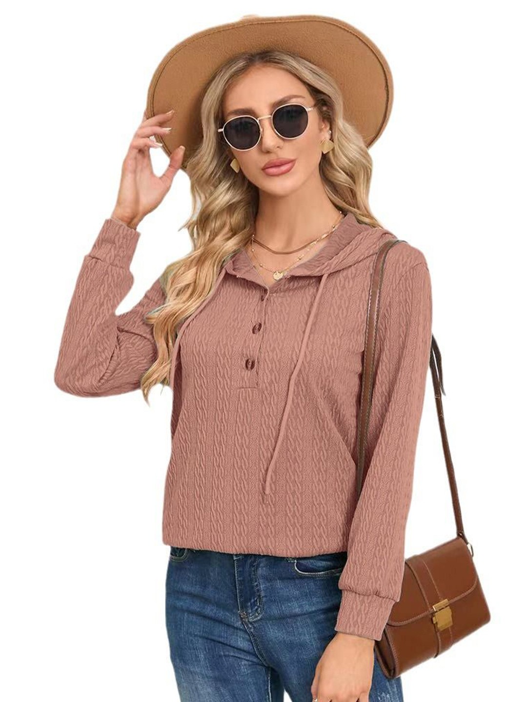 

StyleCast Women Hooded Sweatshirt, Mauve