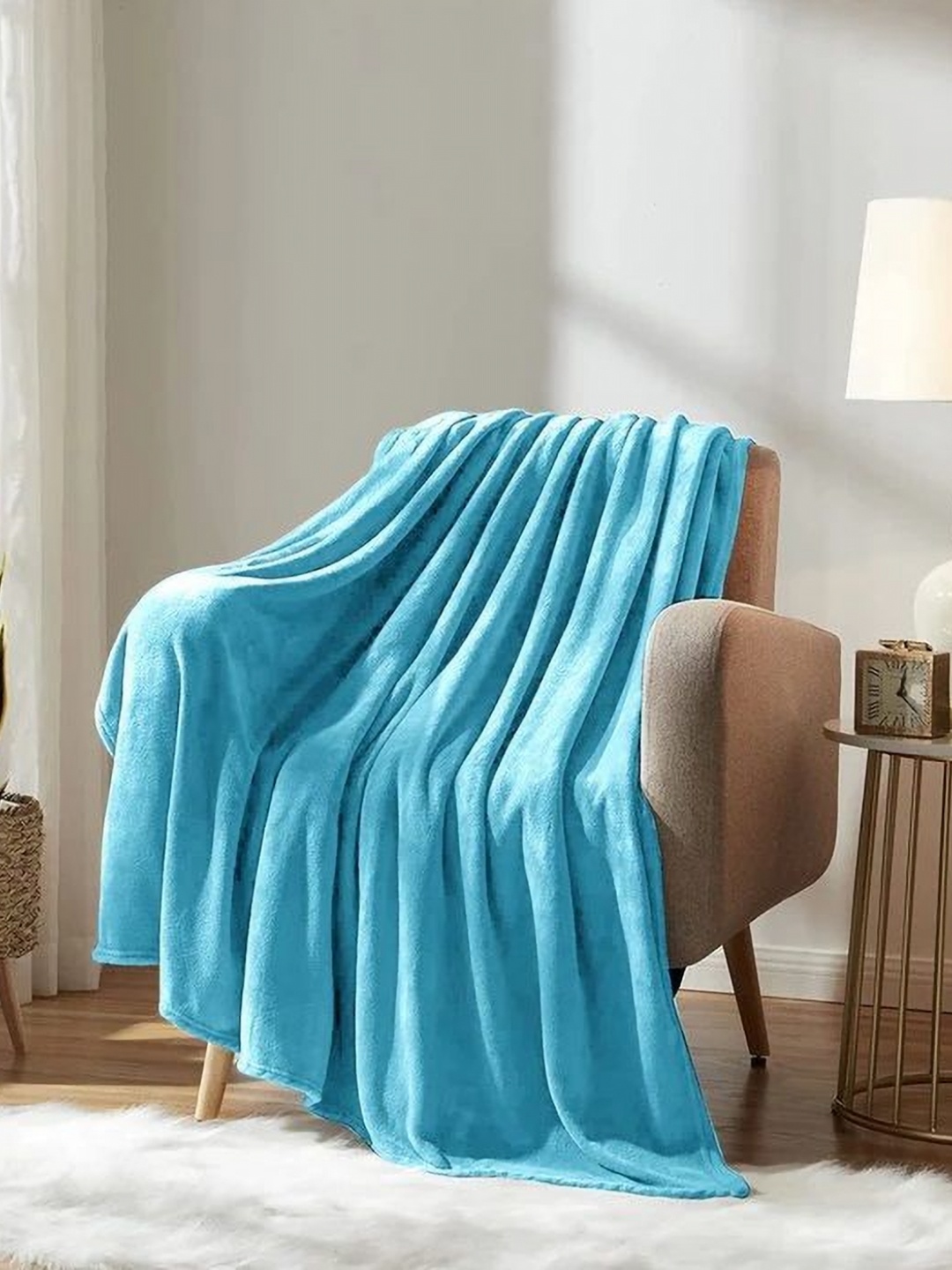 

MORADO Blue 300 GSM Double Bed Blanket