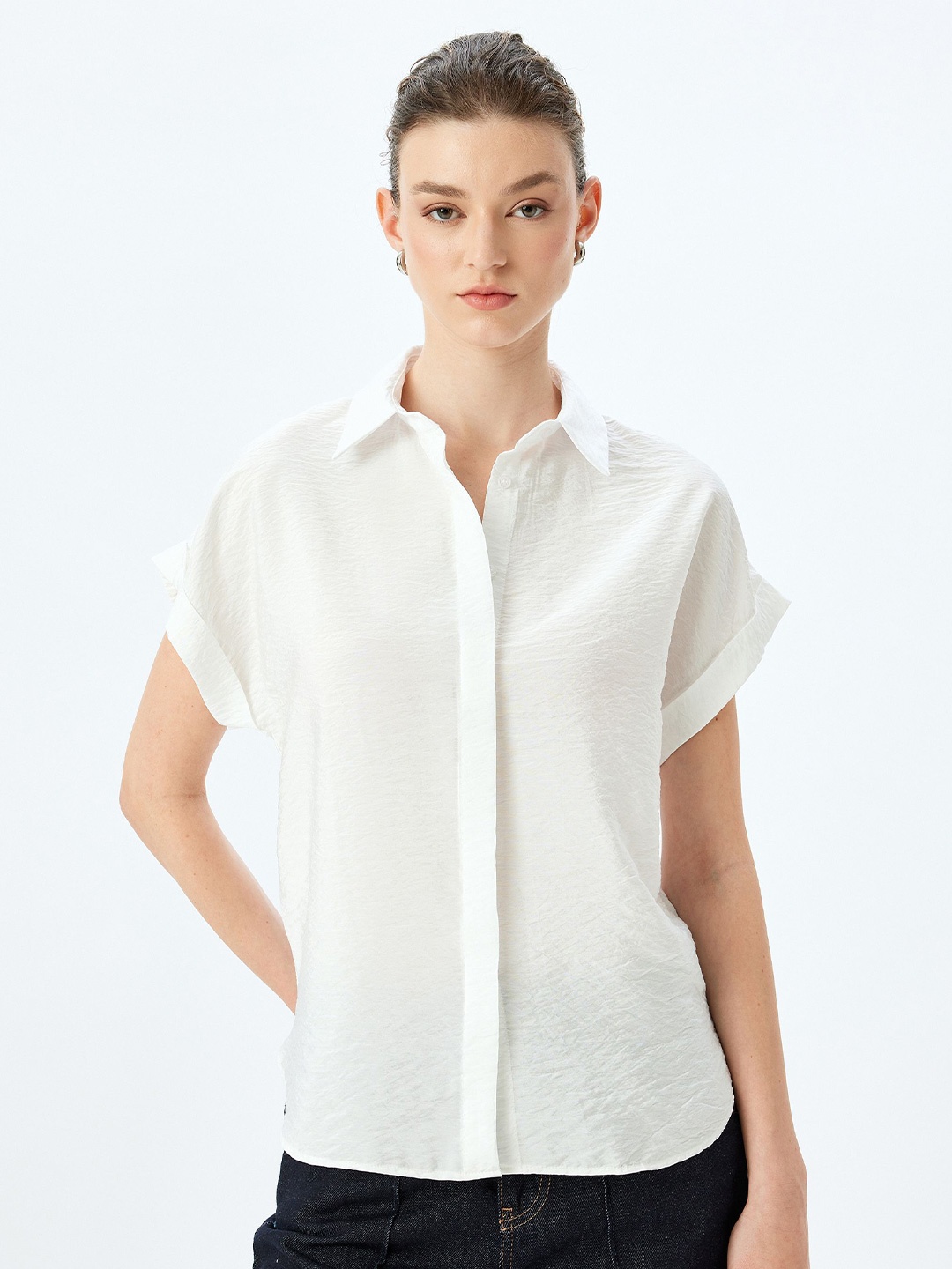 

Koton Women Opaque Casual Shirt, White