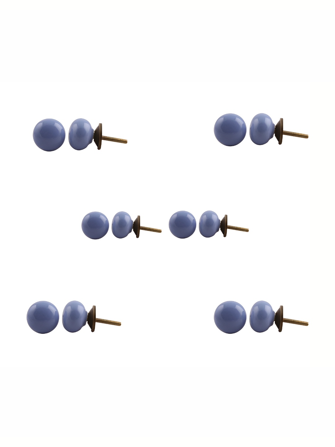 

Indianshelf 6Pcs Blue Ceramic Knobs