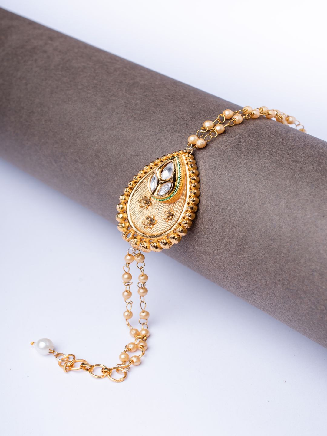 

Vivinia by Vidhi Women Kundan Gold-Plated Wraparound Bracelet
