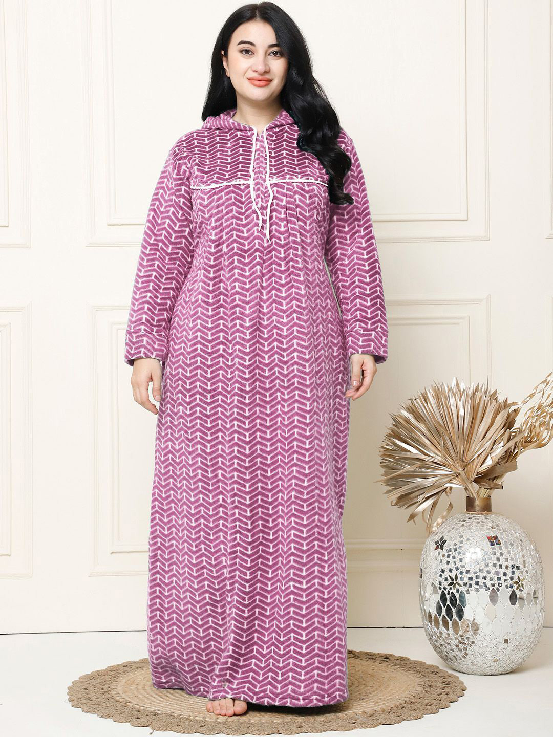 

Secret Wish Printed Maxi Nightdress, Pink