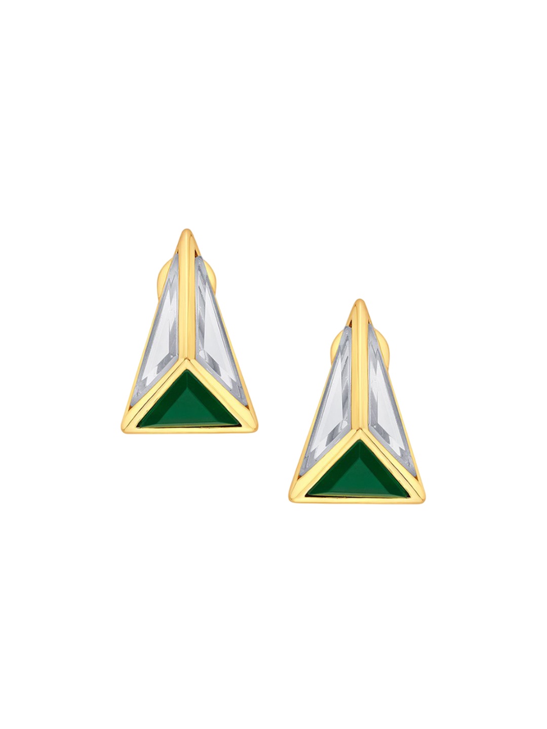 

Isharya Contemporary Studs Earrings, Green