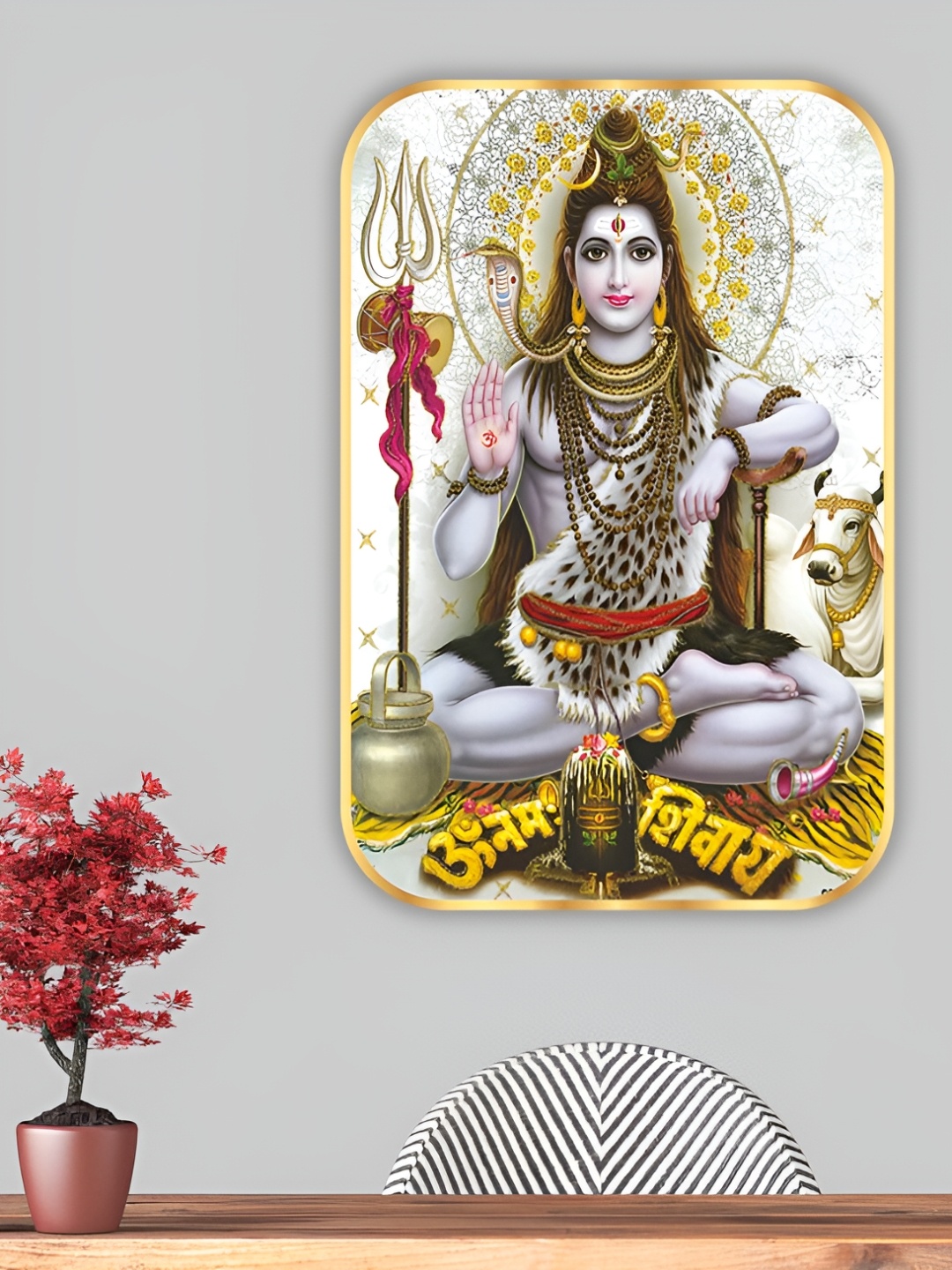 

SAF White & Yellow 1 Piece Canvas Religious Wall Paintings