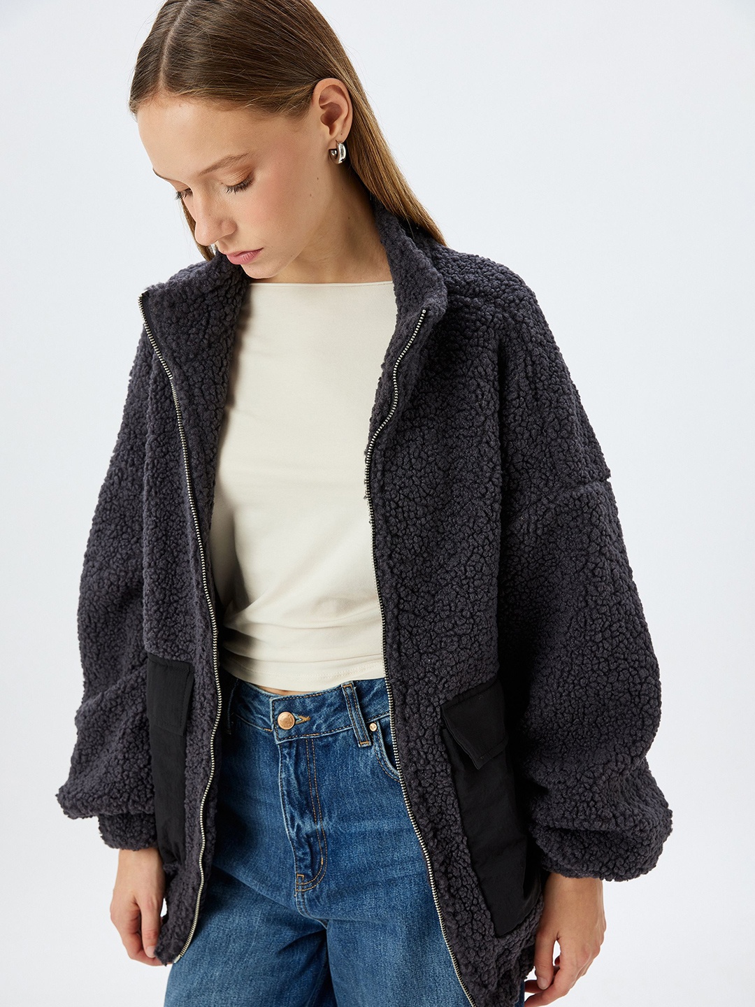 

Koton Women Sweatshirt, Grey