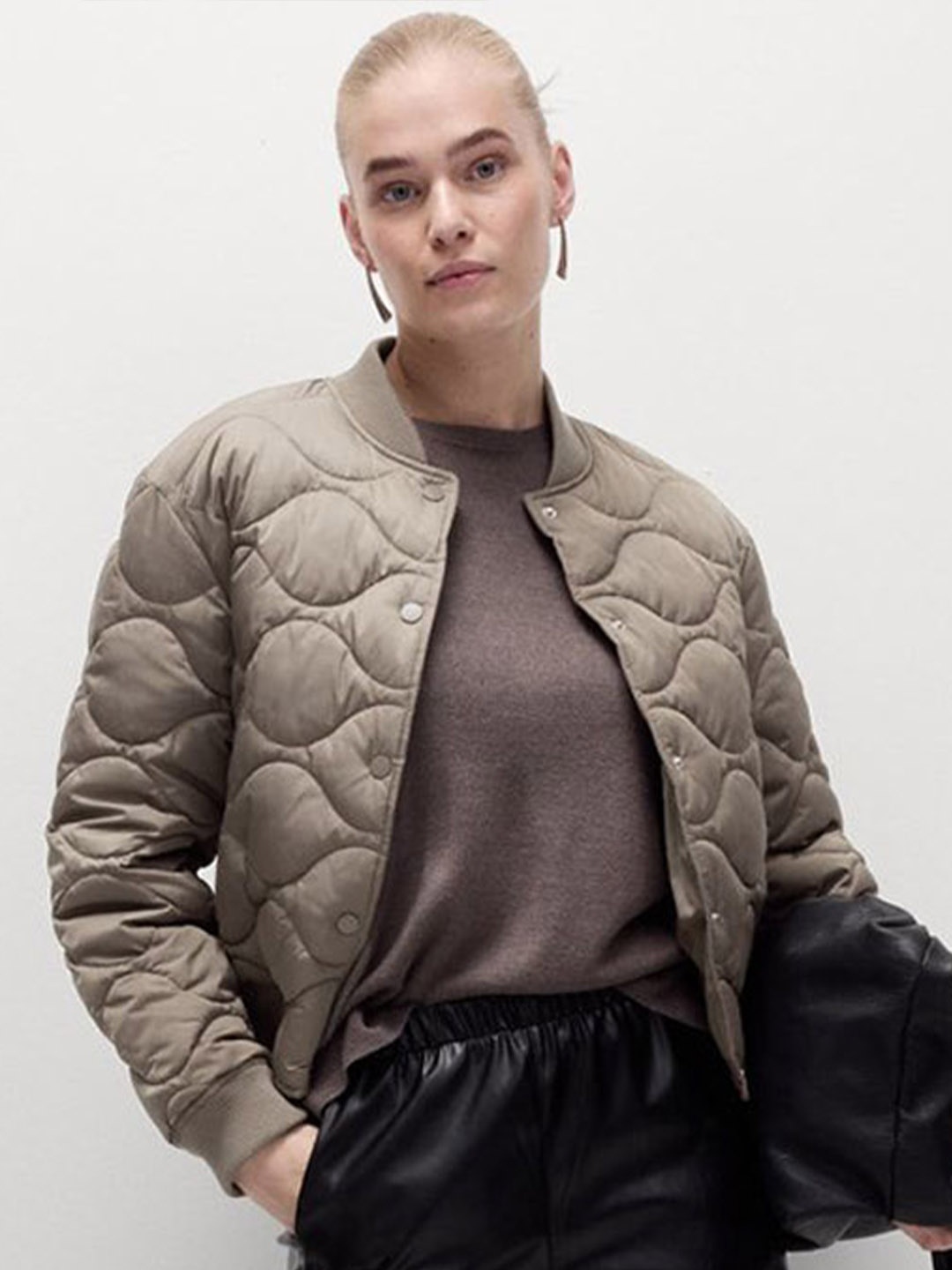 

Marks & Spencer Women Geometric without Quilted Jacket, Brown