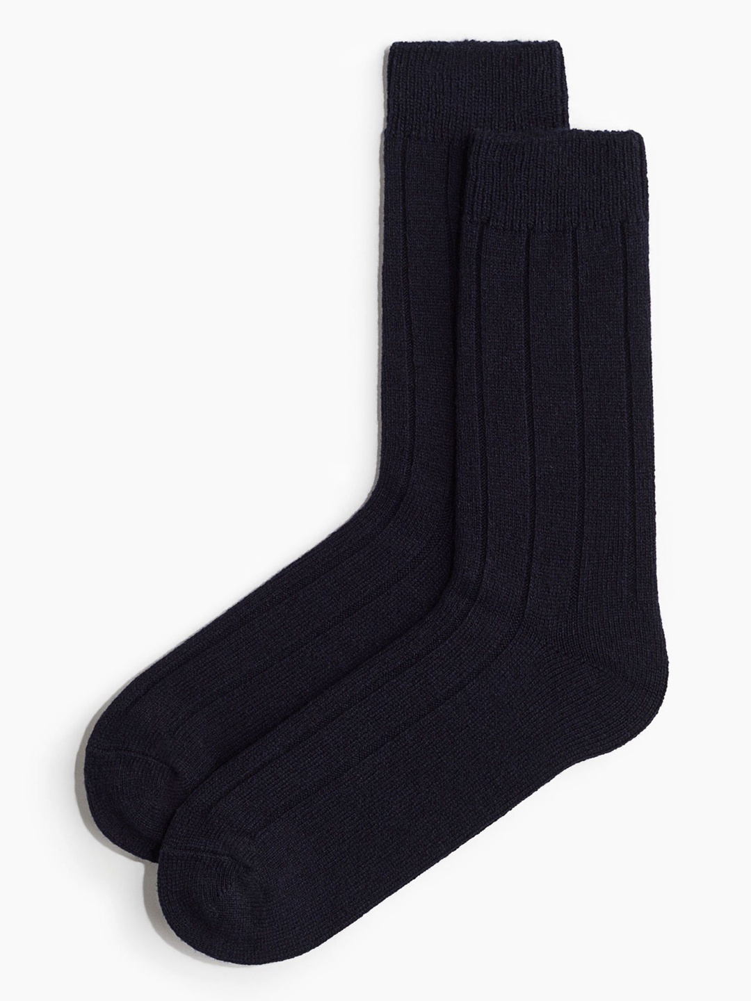 

H&M Men Rib-Knit Socks, Blue