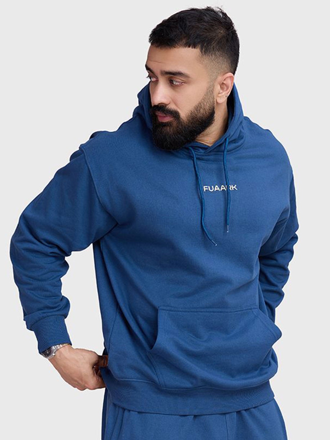 

FUAARK Men Hooded Sweatshirt, Teal