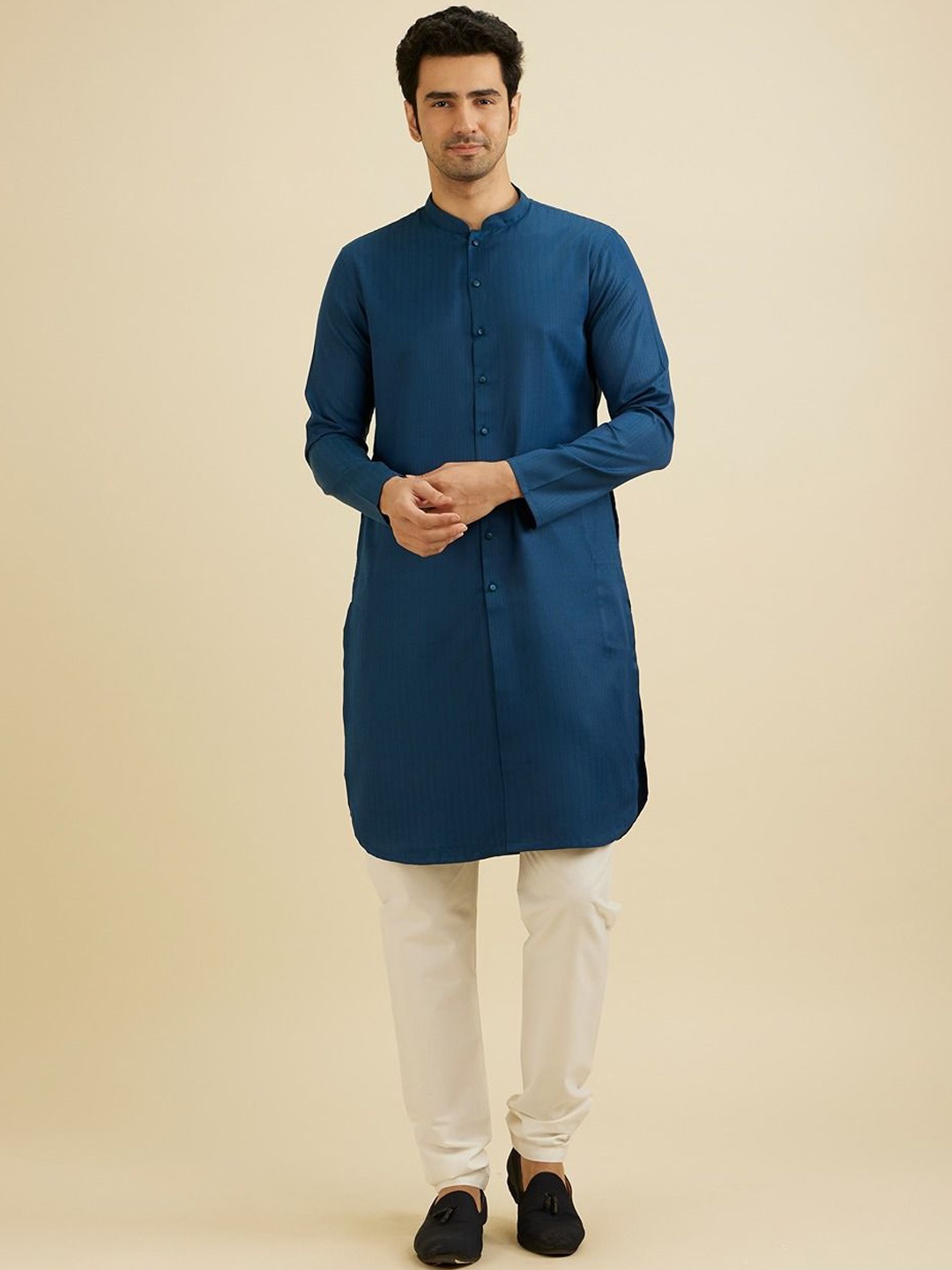 

Manyavar Men Kurta, Teal