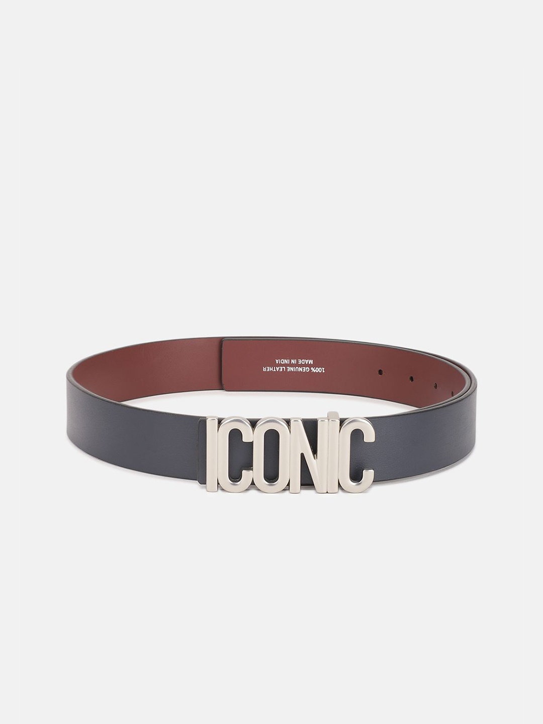 

Iconic Men Leather Belt, Blue