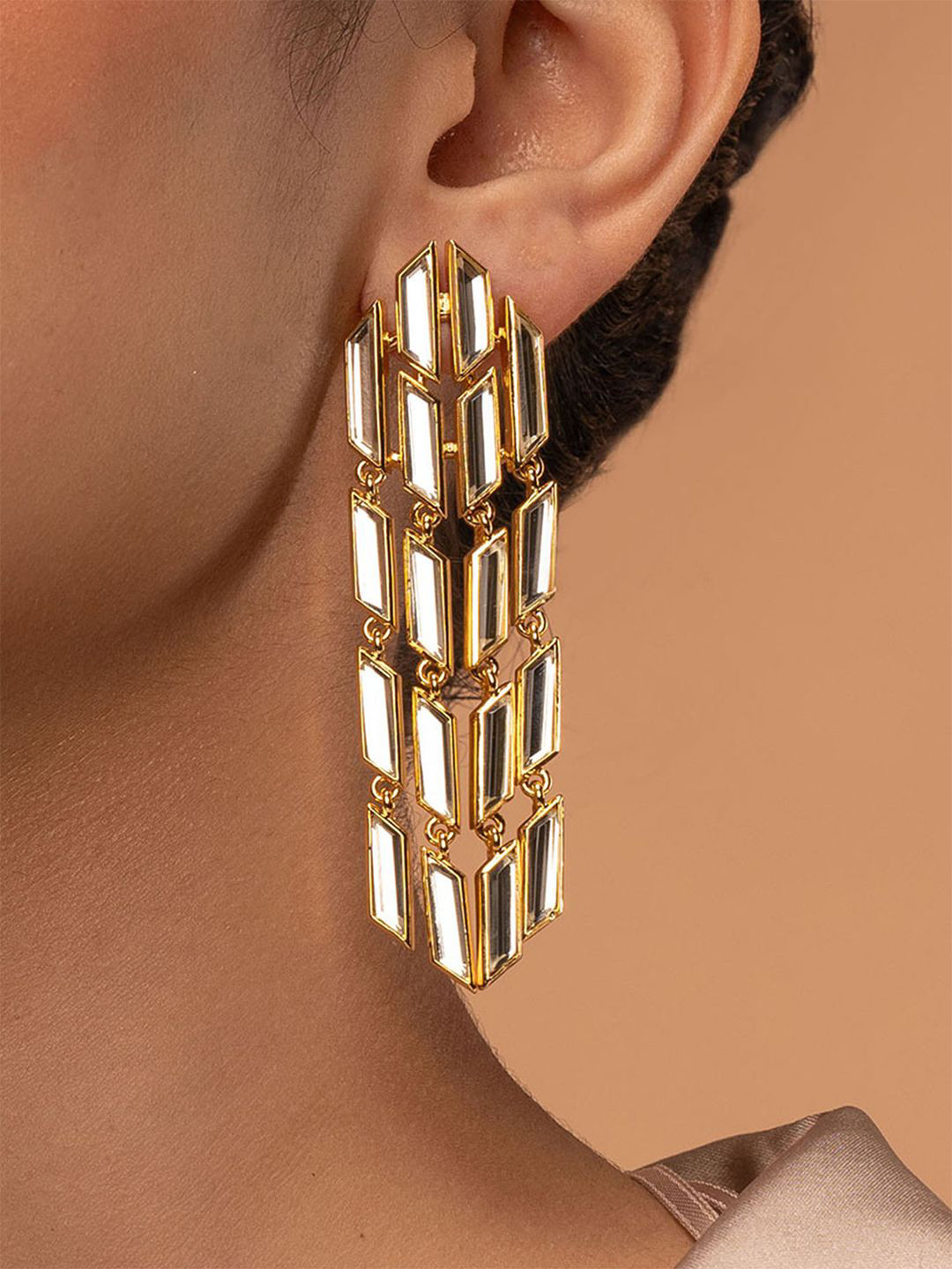 

Isharya Contemporary Drop Earrings, Gold