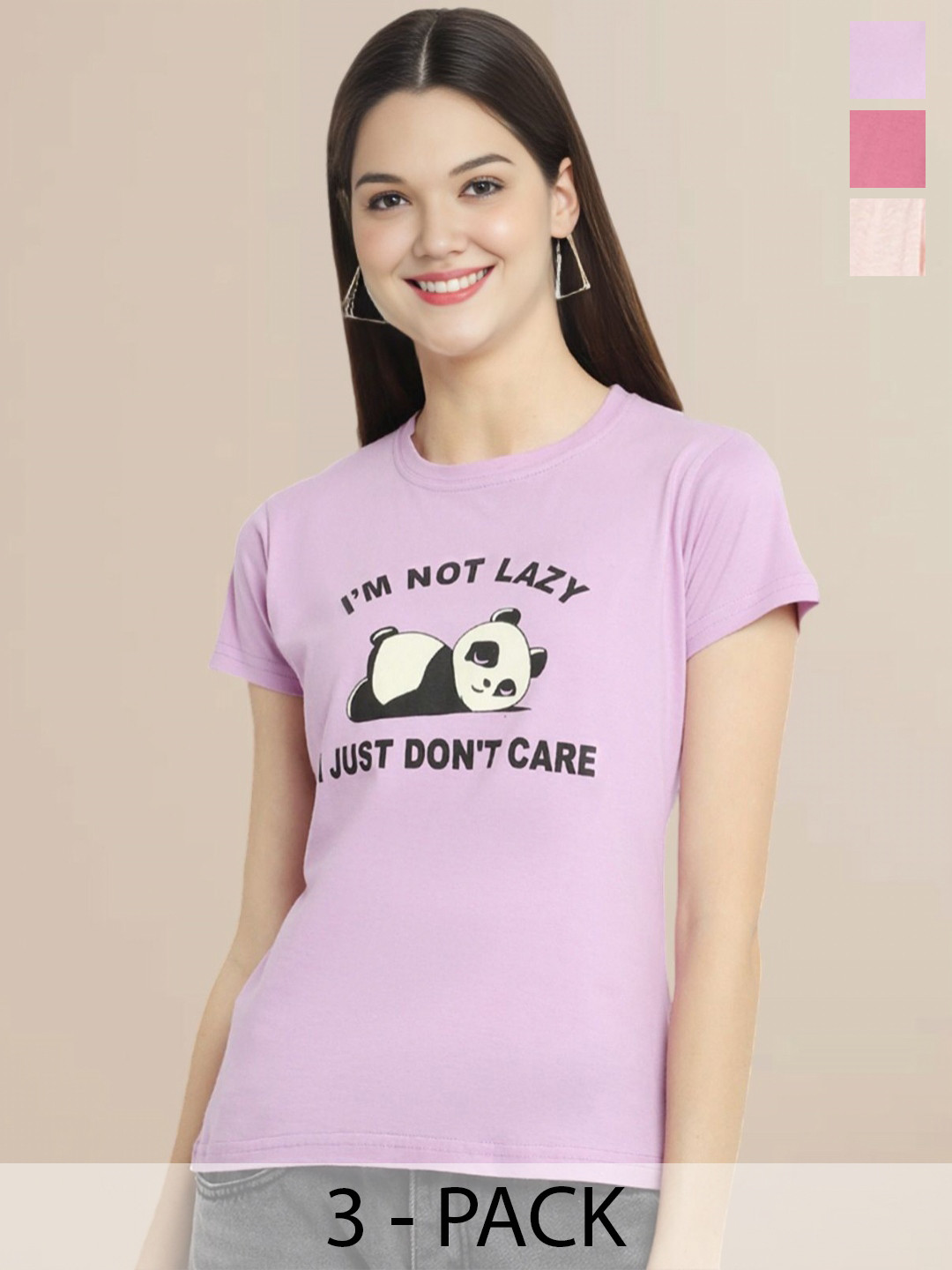 

Metronaut Women Set of 3 Printed T-shirts, Multi