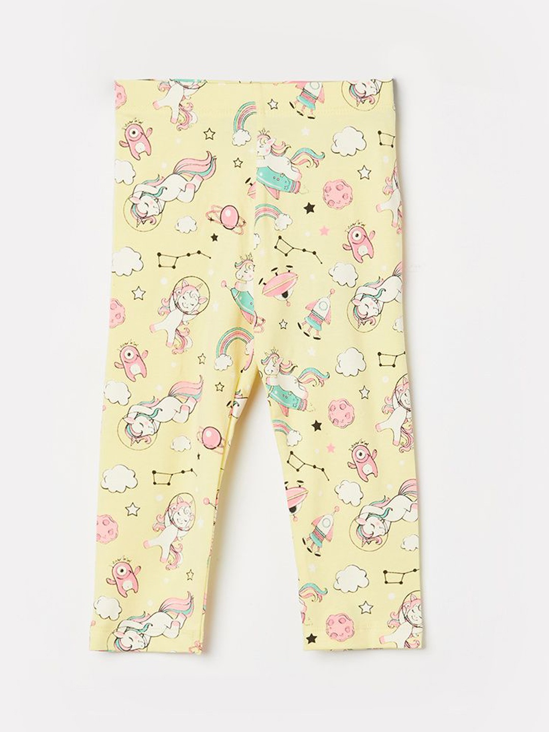

Juniors by Lifestyle Girls Printed Ankle-Length Casual Leggings, Yellow