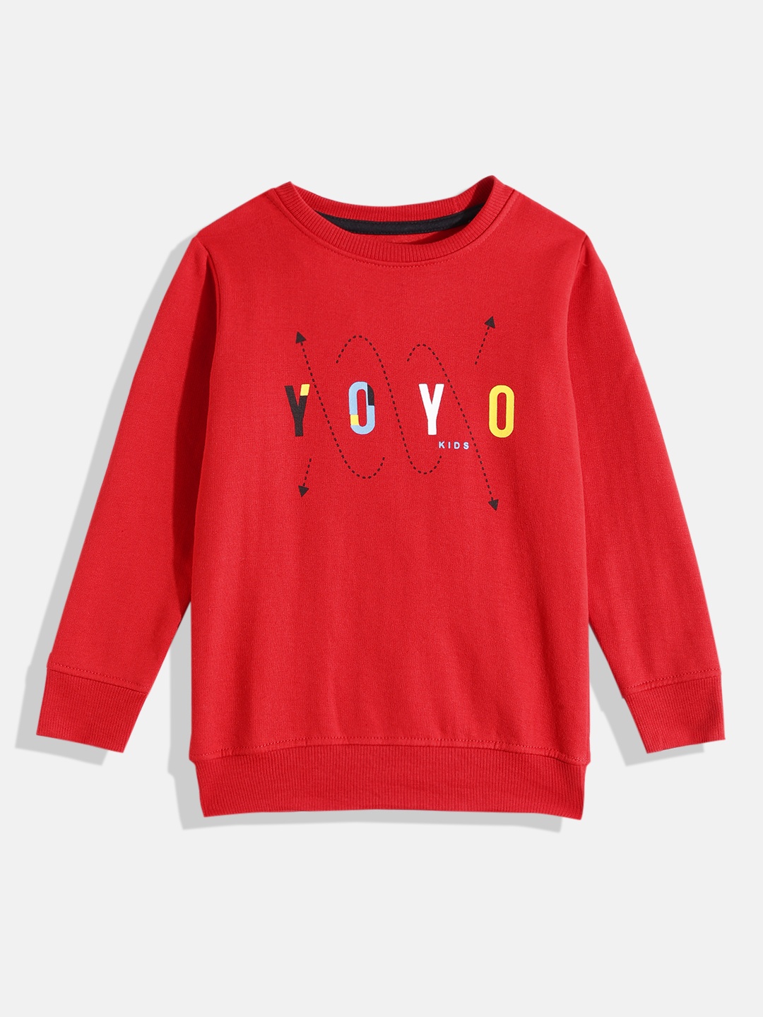 

Eteenz Boys Premium Cotton Typography Printed Sweatshirt, Red