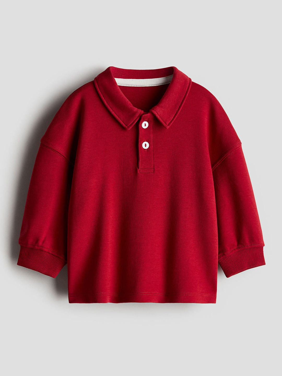 

H&M Infant Boys Long-Sleeved Polo Shirt, Red