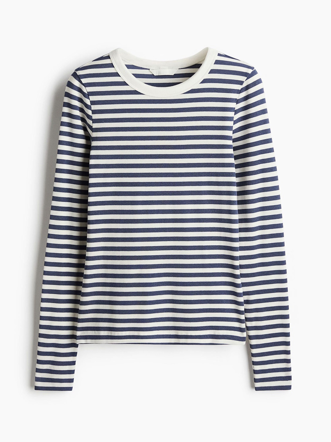 

H&M Ribbed Jersey Top, White