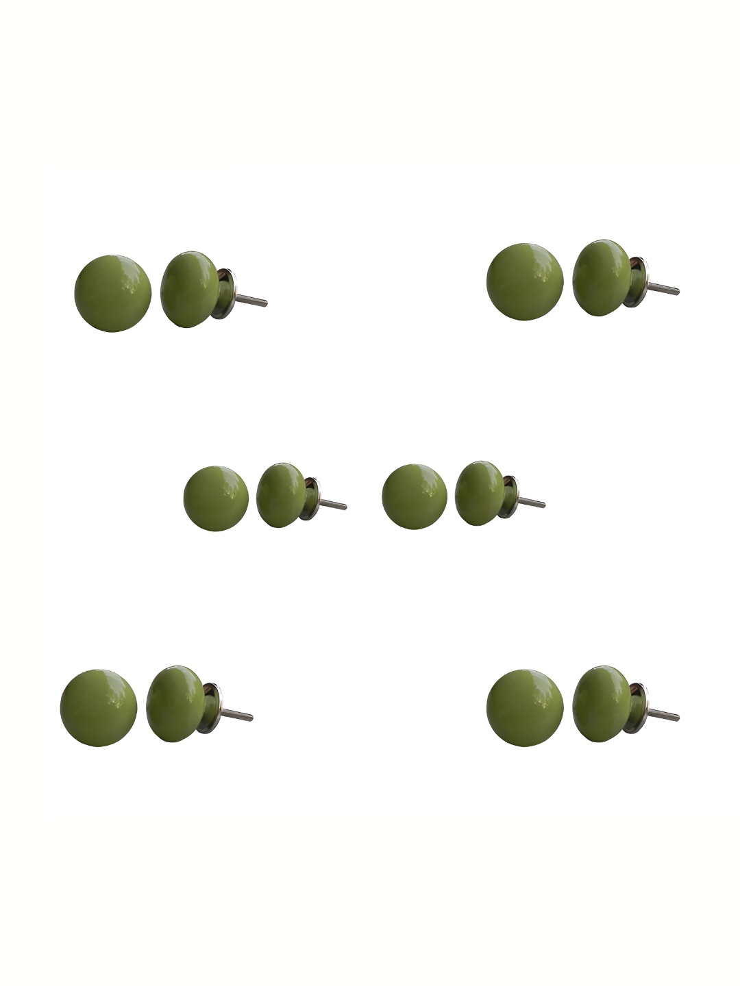 

Indianshelf 6Pcs Green Ceramic Knobs
