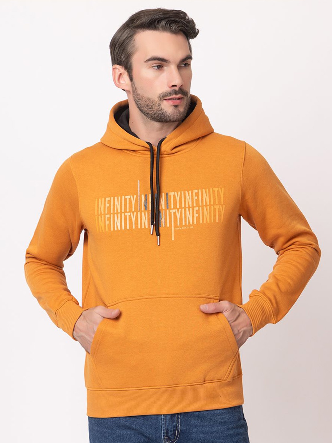 

ARIIX Men Printed Hooded Sweatshirt, Rust