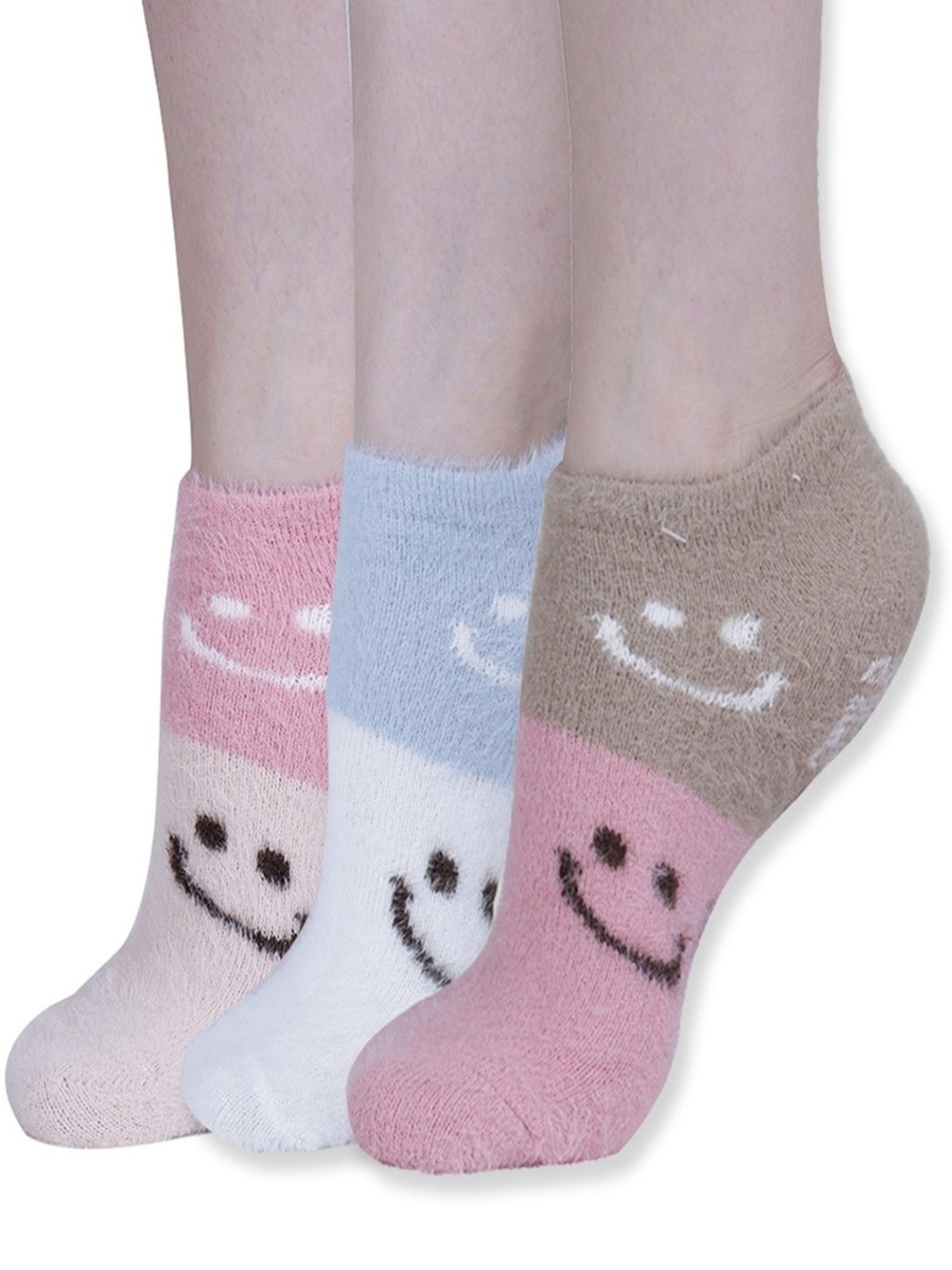 

Dollar Women Pack Of 3 Patterned Ankle Length Socks, Pink