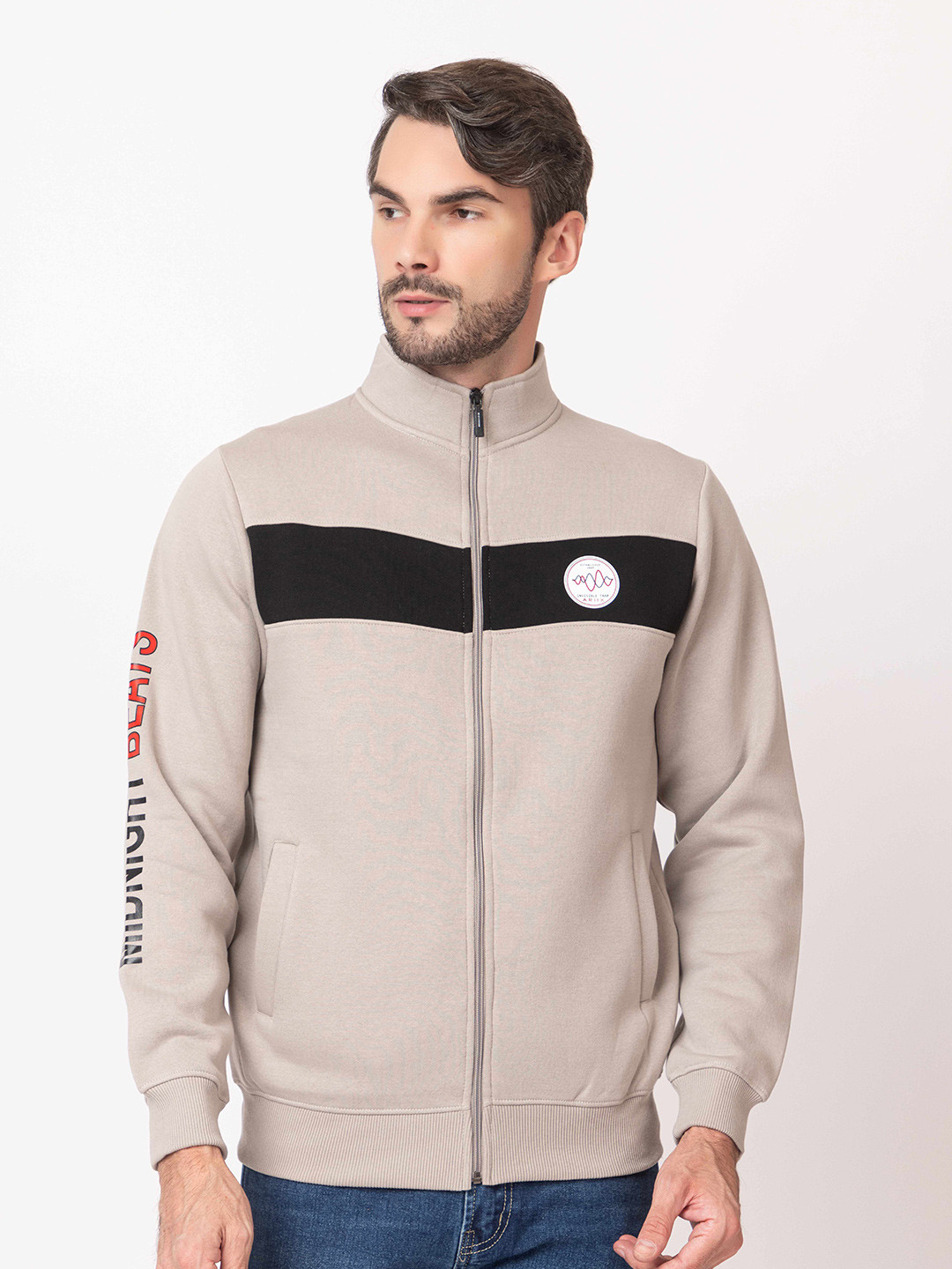 

ARIIX Men Colourblocked Sweatshirt, Grey