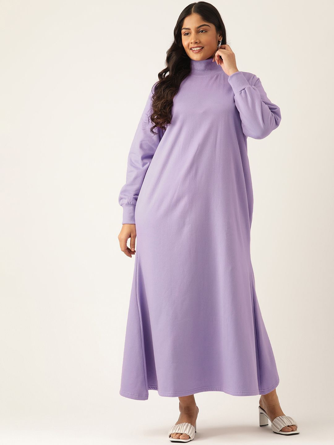 

theRebelinme Bishop Sleeve A-Line Maxi Dress, Lavender