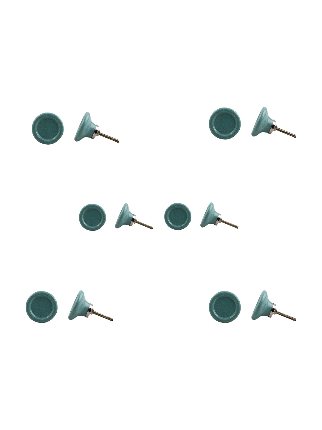 

Indianshelf 6-Pcs Green Crackle Ceramic Knobs