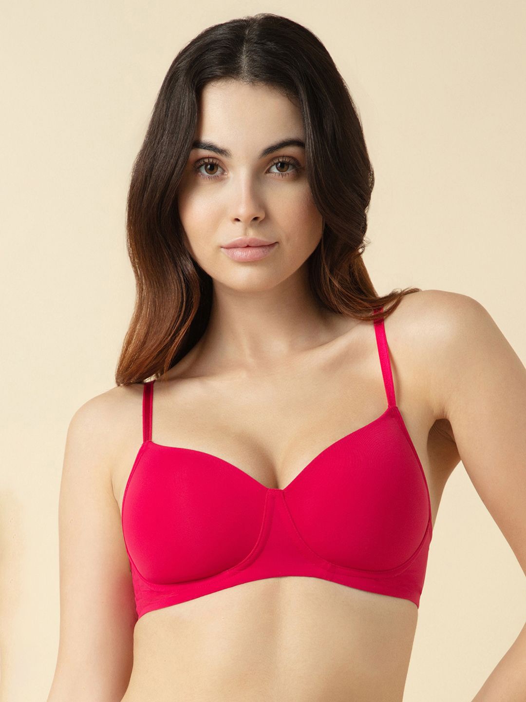 

Van Heusen Women Wireless Anti Spillage Padded T-Shirt Bra, Pink