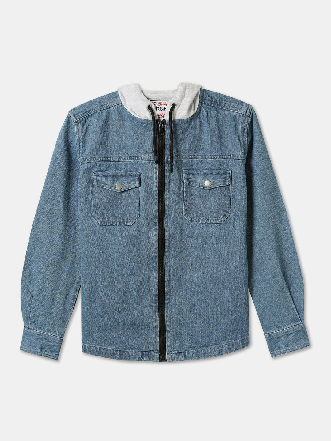 

R&B Boys Washed Denim Jacket Embroidered, Blue