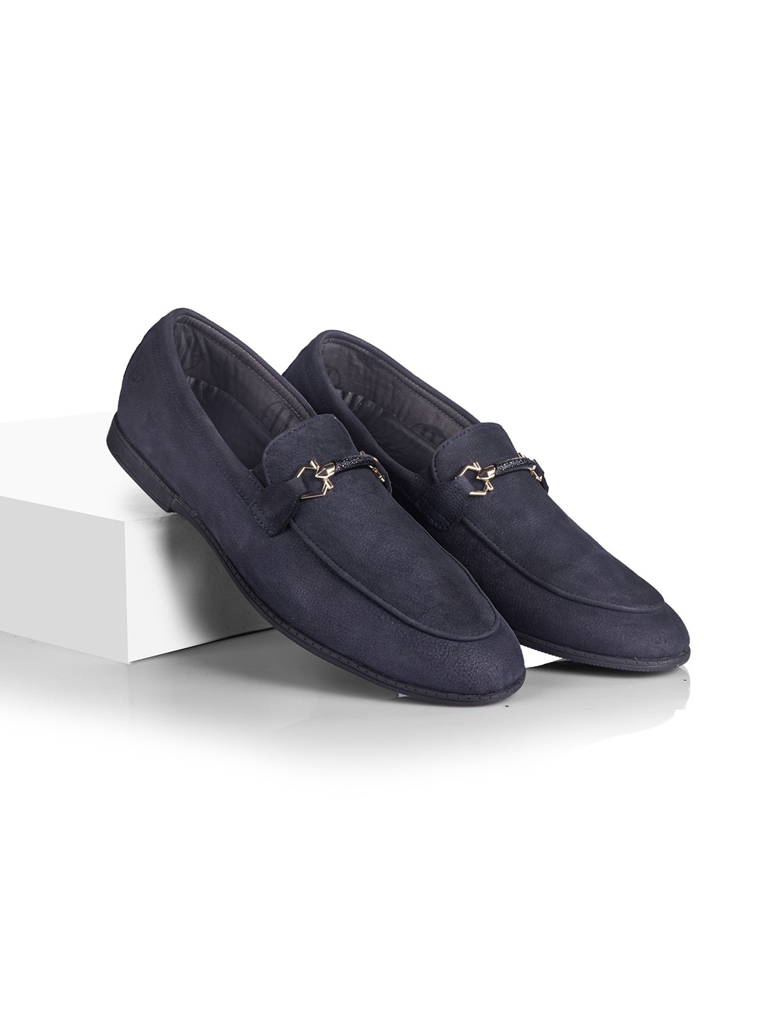 

LA MARCA Denzel Men Formal Slip On Loafers, Blue