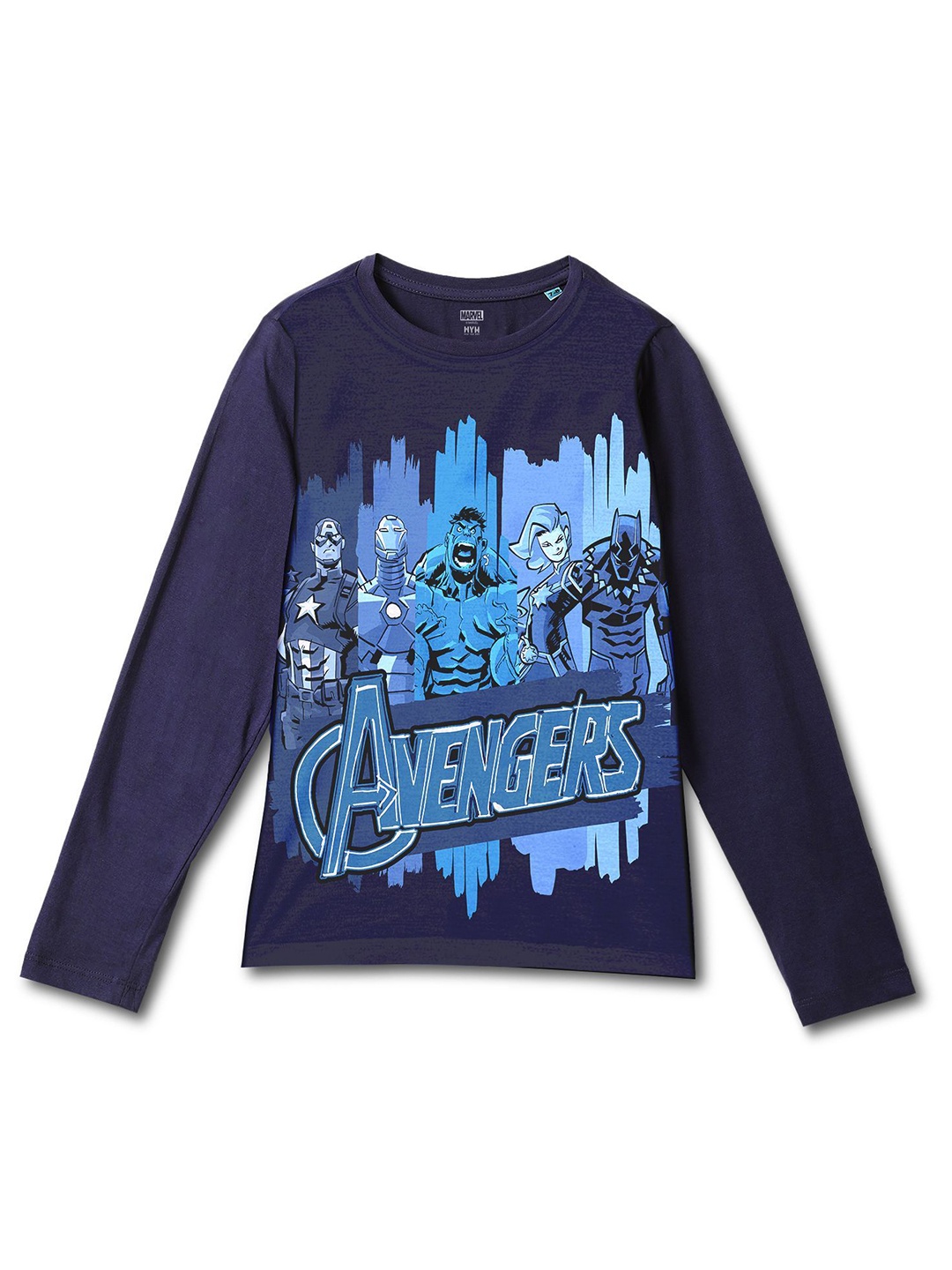 

Wear Your Mind Boys Avengers Printed T-shirt, Blue