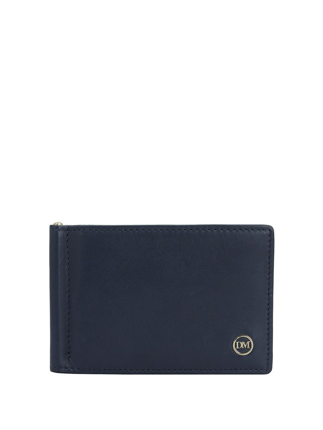 

Da Milano Men Textured Leather Money Clip, Blue