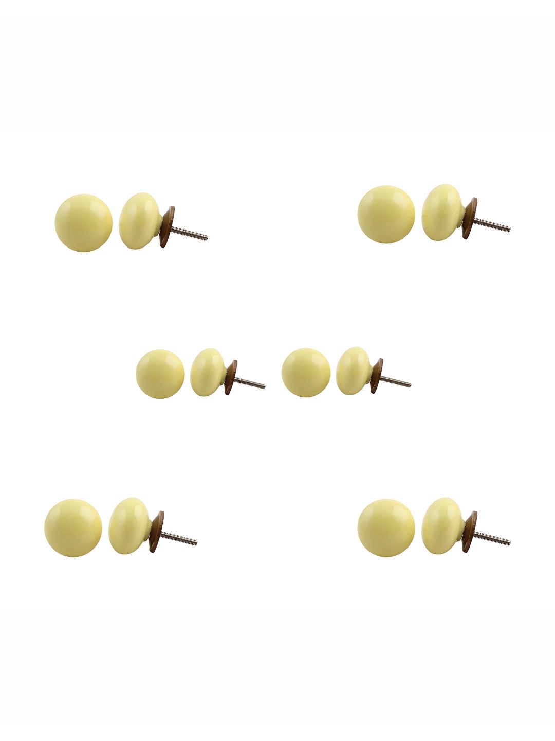 

Indianshelf 6Pcs Yellow Ceramic Knobs