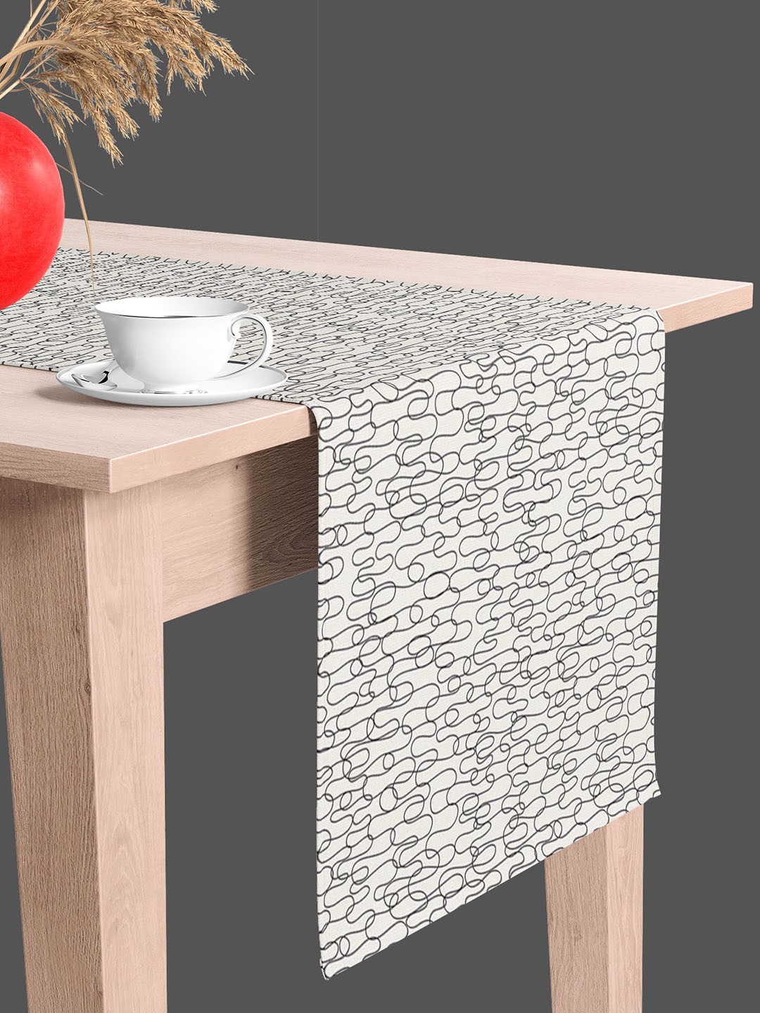 

ArtzFolio White & Black AbstractPrinted Table Runner
