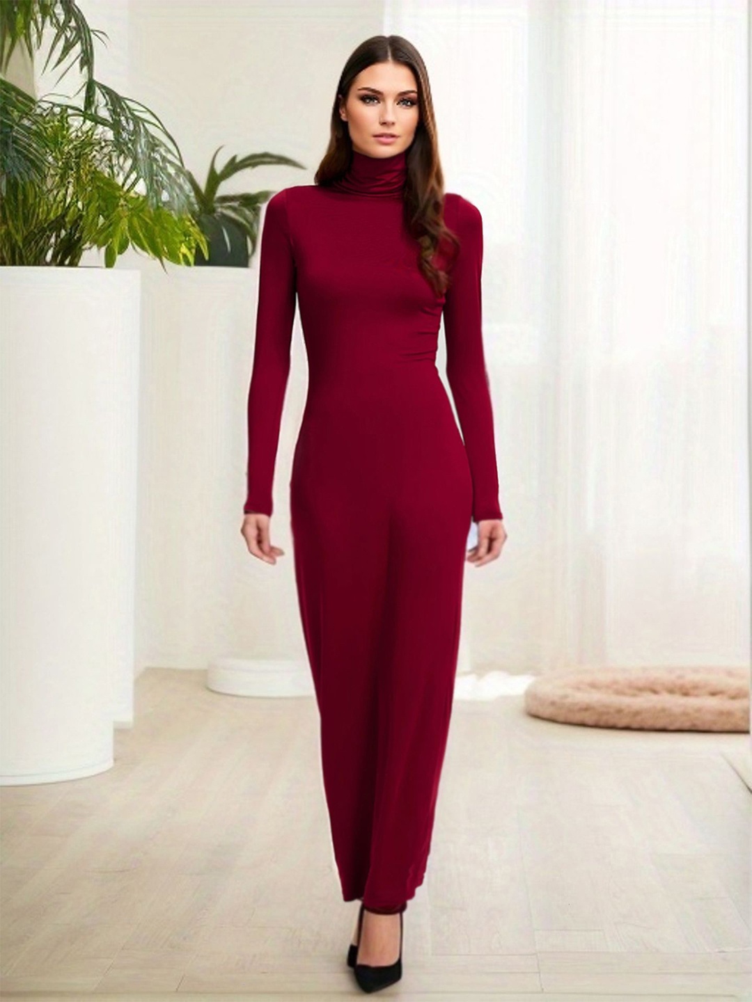 

StyleCast x Revolte Bodycon Midi Dress, Maroon