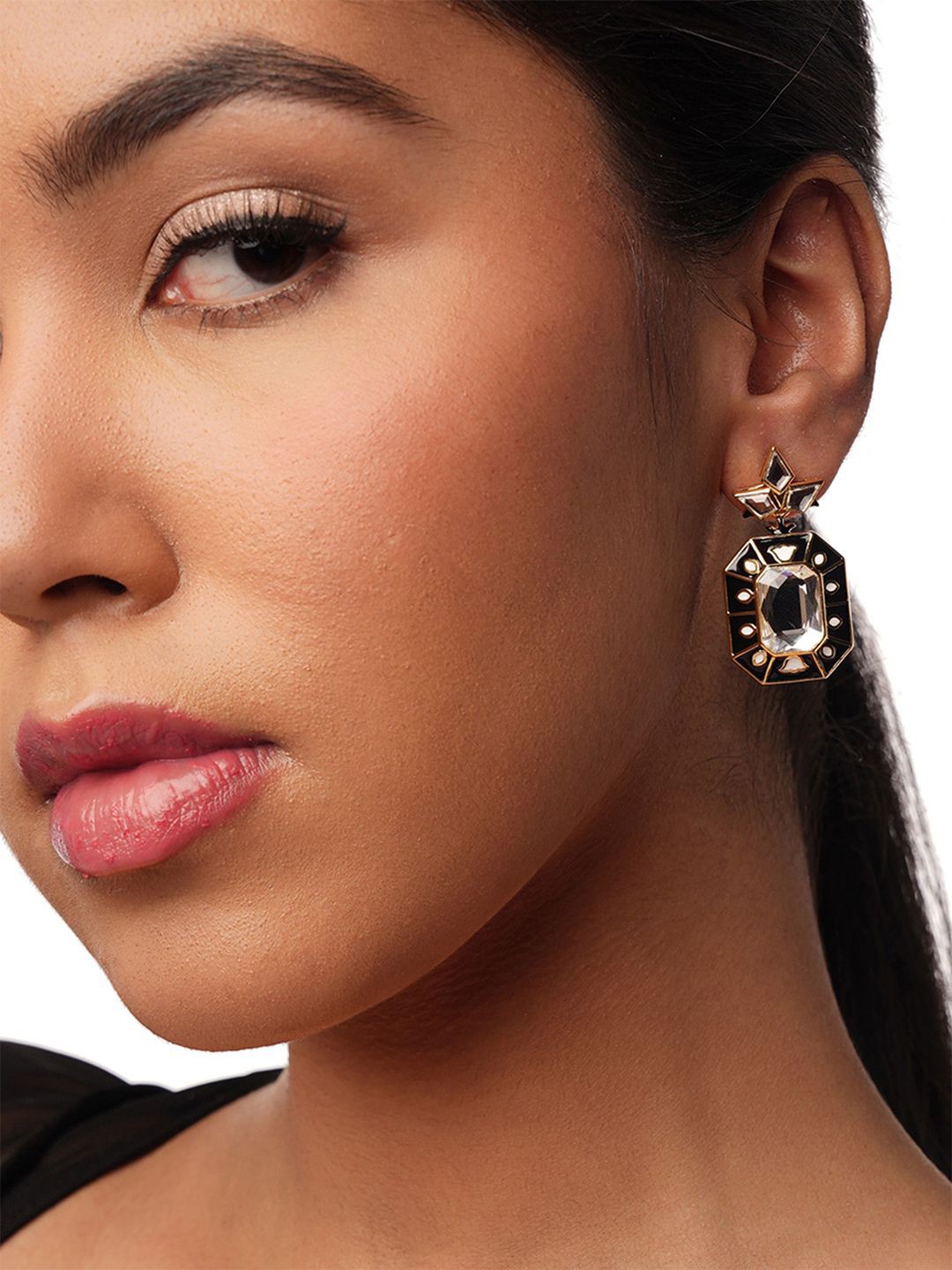 

Isharya Contemporary Drop Earrings, Black