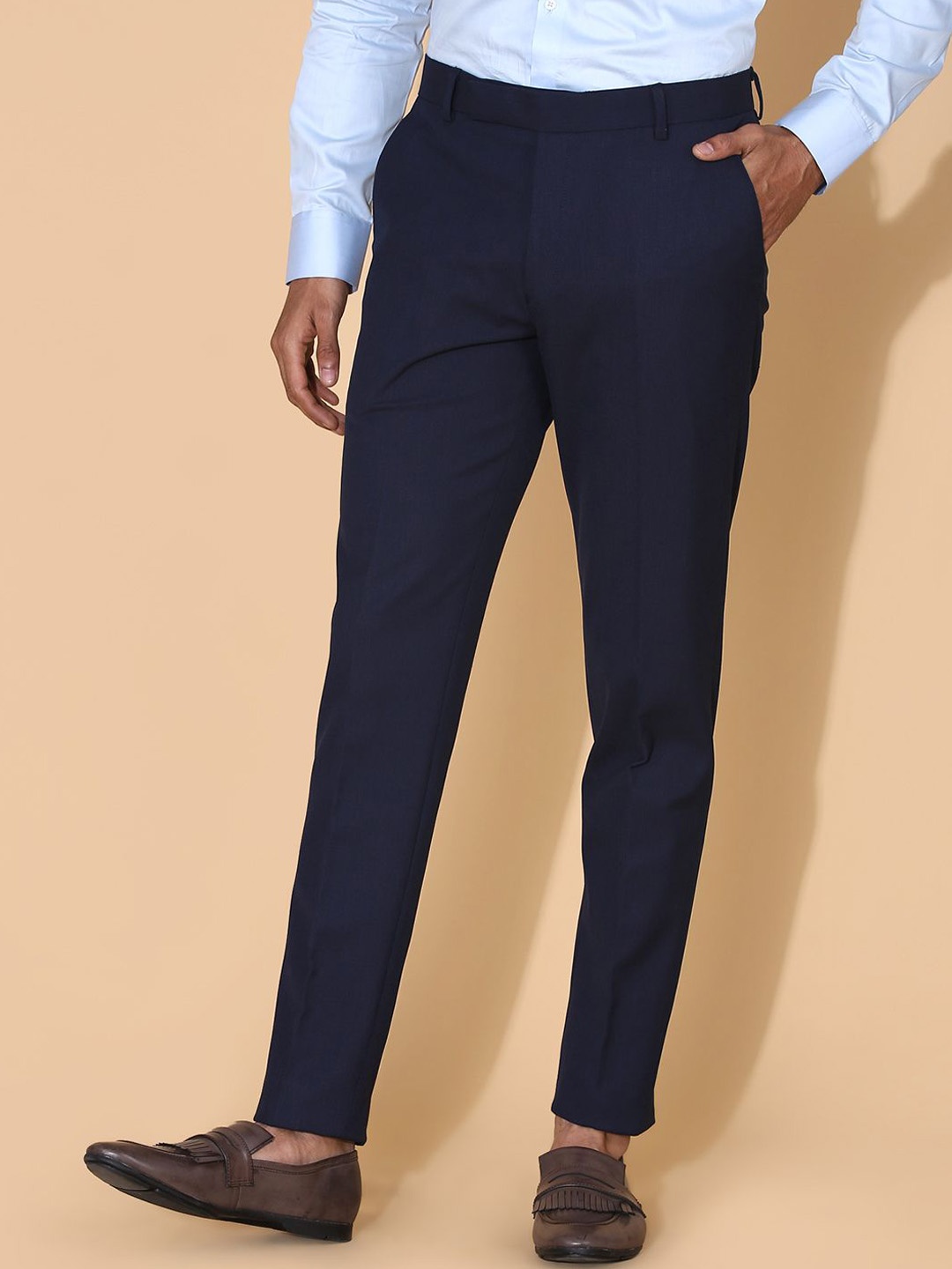 

MR BUTTON Men Tailored Trousers, Navy blue